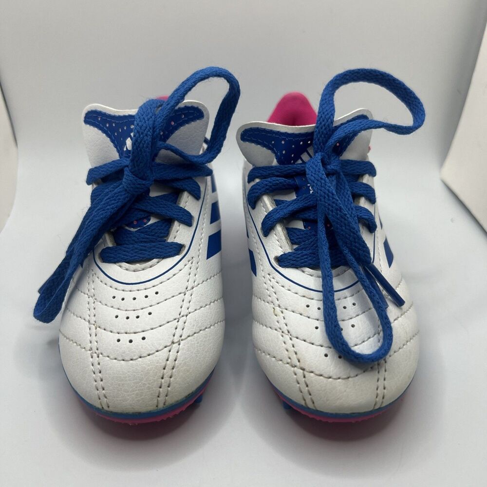 Adidas Kids Girls Goletto IX Soccer Cleats Size 8K White & Pink JI4685 Youth